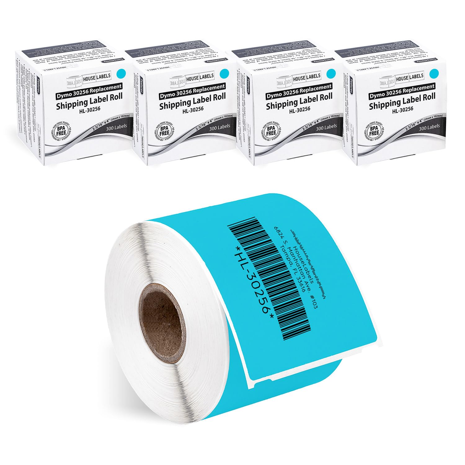 HOUSELABELS Compatible DYMO 30256 Blue Shipping Labels (2-5/16" x 4"), Strong Permanent Adhesive, Compatible with DYMO LW 450, 4XL, Rollo & Zebra
