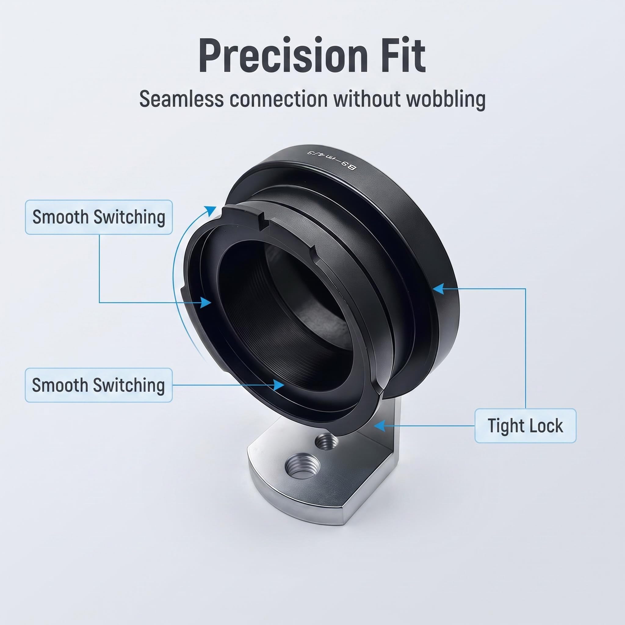 Adattatore professionale per obiettivo B3-M4/3 con base di supporto, anello convertitore di precisione antiscivolo per obiettivi vecchi a fotocamere Micro 4/3