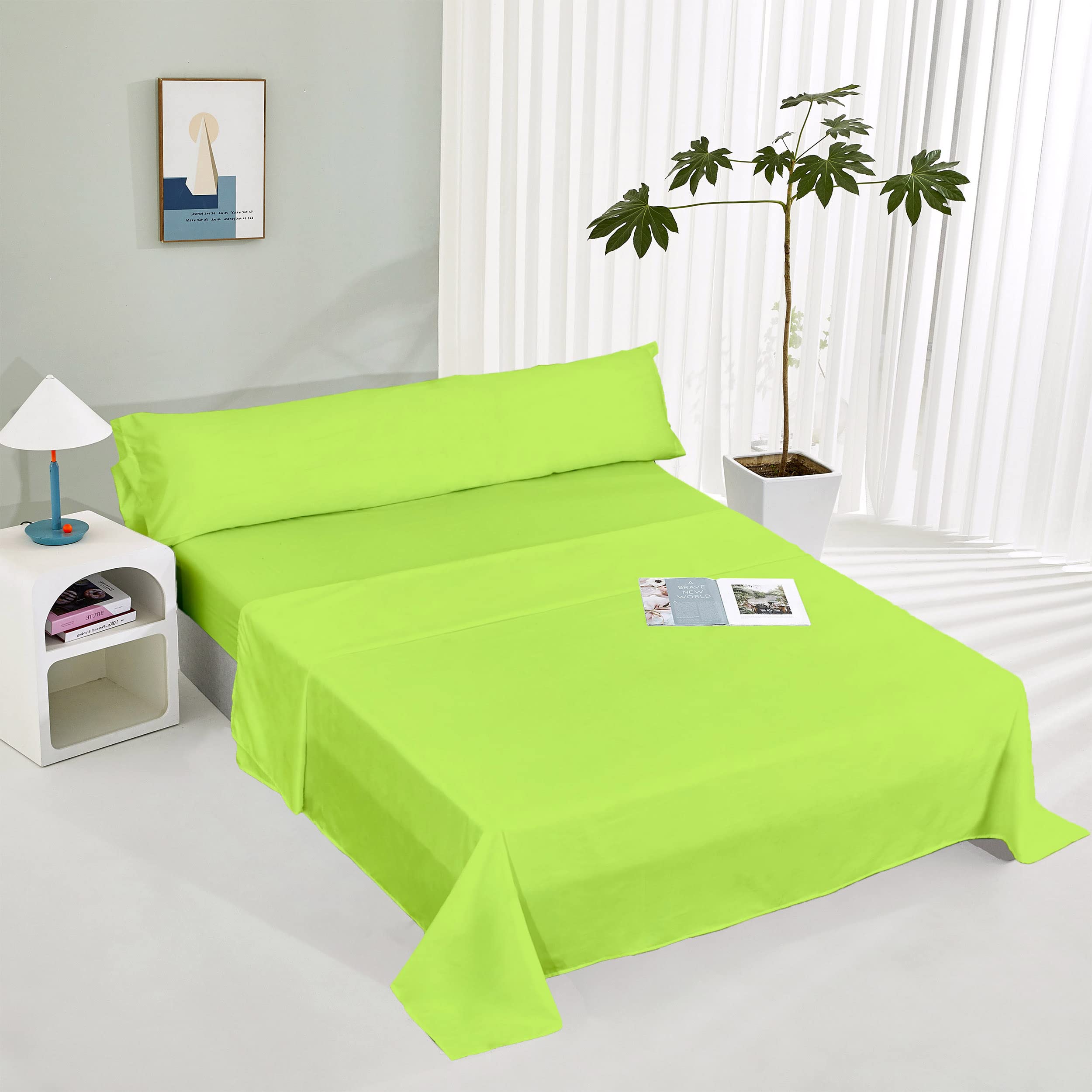 HOMEYA Lenzuola Per Bambini Letto 105 – Set 3 Pezzi Estate: Angolare 105x190, Piano 175x260 E Federa Lunga 45x125