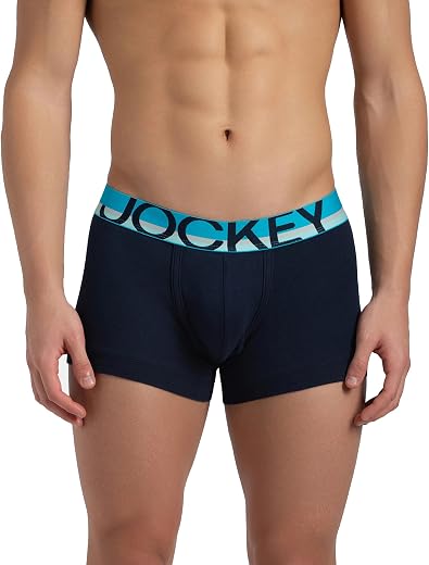 Jockey FP03 Men's Super Combed Cotton Rib Solid Trunk with Ultrasoft Waistband