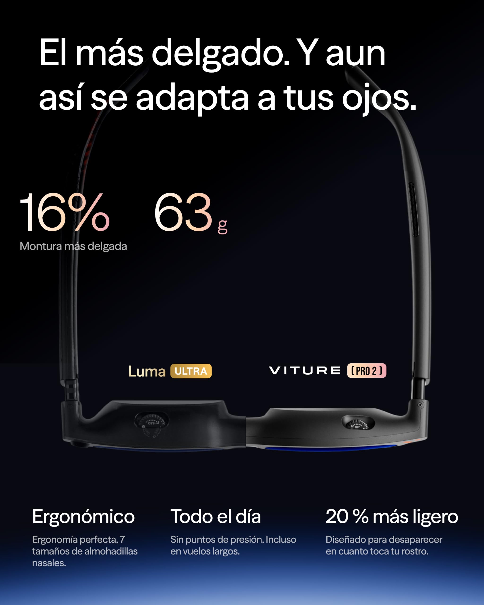 VITURE Pro 2 XR/AR Gafas, 146" UltraClarity 3.0, 120Hz, con Sony Micro-OLED