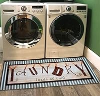 Vista 15 de UKELER - Alfombra antideslizante, antifatiga, para cuarto de lavado, lavadero, baño, cocina, de 48 x 20 pulgadas