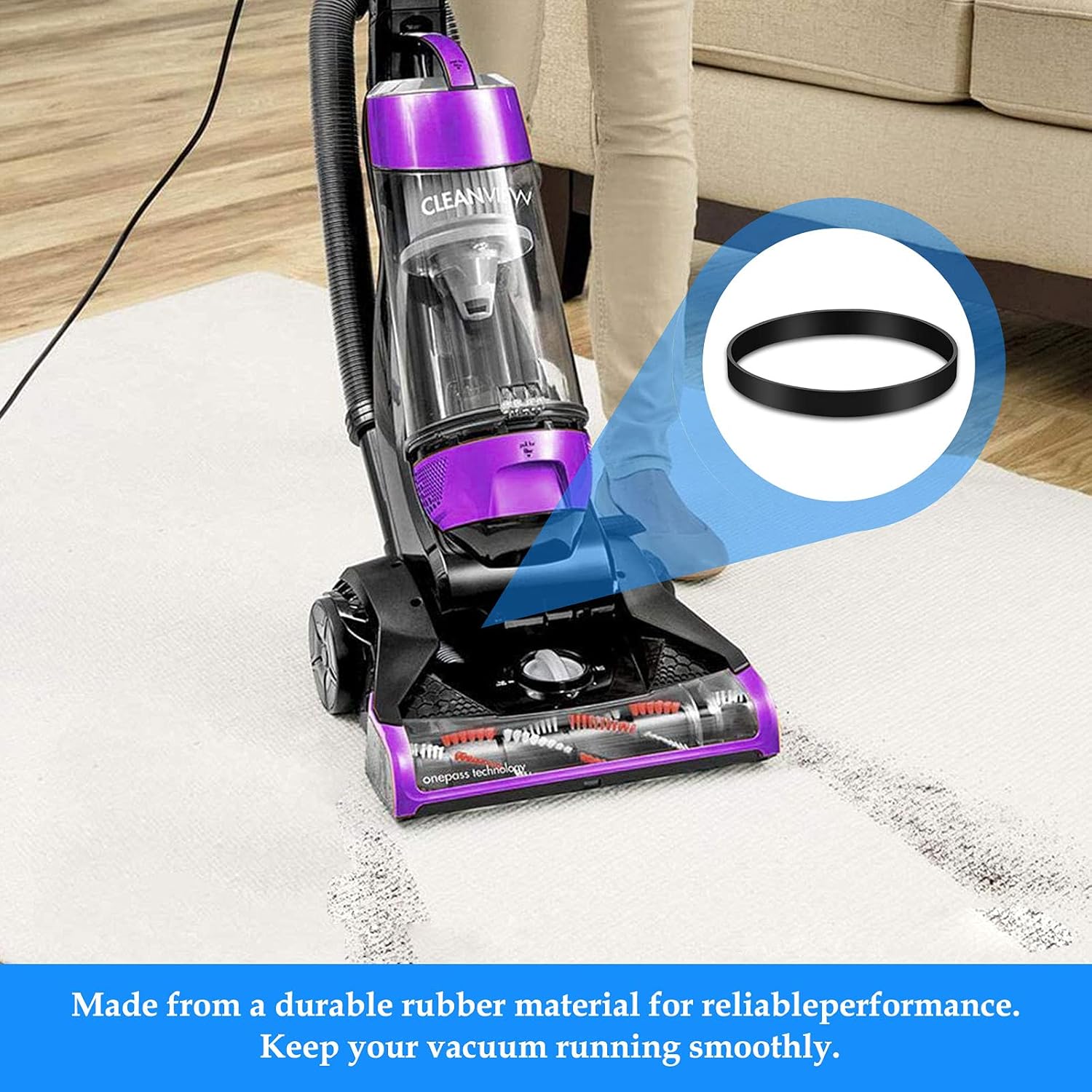 MULTIM Vacuum Cleaner Belts Compatible with Bissell Style 7 9 10 12 14 1831 2486 2259 PN 3031123 3031120 32074 203-1093 Replacement Belt (2 Pack) : Home & Kitchen