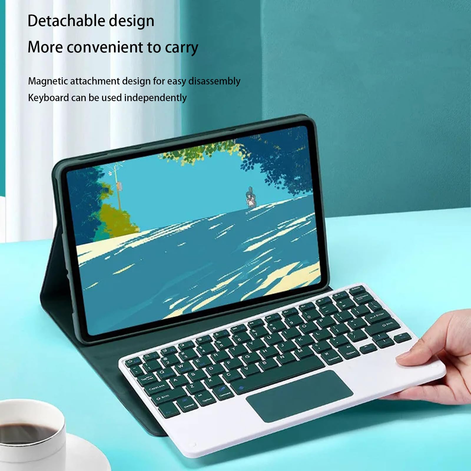 INF 360° Draaiende Bluetooth Toetsenbordhoes Met Penhouder Compatibel Met Xiaomi Redmi Pad Se 11  7314281261344