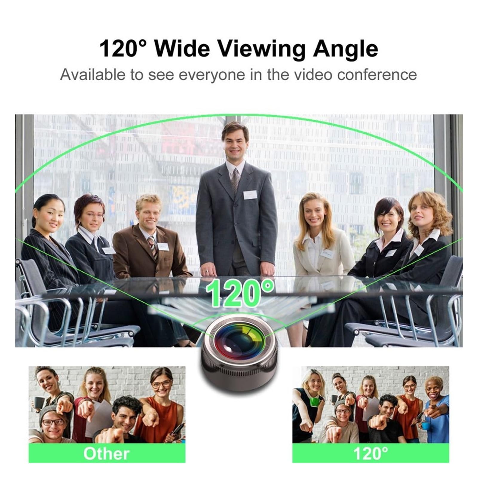 Full HD Webcam Met Microfoon – USB 2.0 – 120° Groothoek