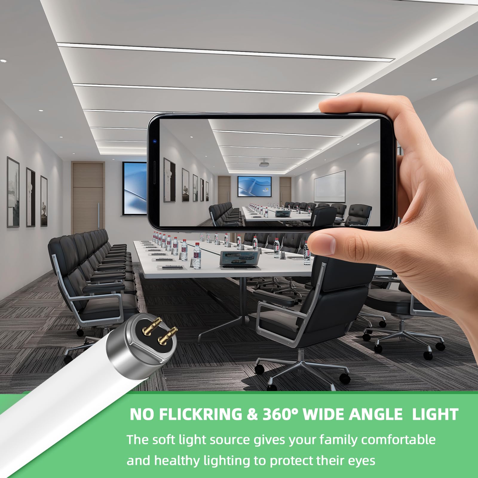 2 Pezzi Tubi Fluorescenti Da 13W, 525mm T5 Bianco Freddo 4000K, 1000LM, Attacco G5, Luce a Basso Consumo Energetico, Luce Di Emergenza a Risparmio Energetico, Adatta per Cucina, Bagno, Armadio, Garage
