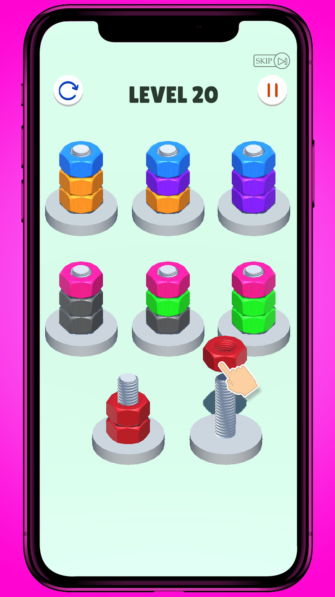 Nuts And Bolts Sort Color Sort Screw Pin Puzzle Master Get Color