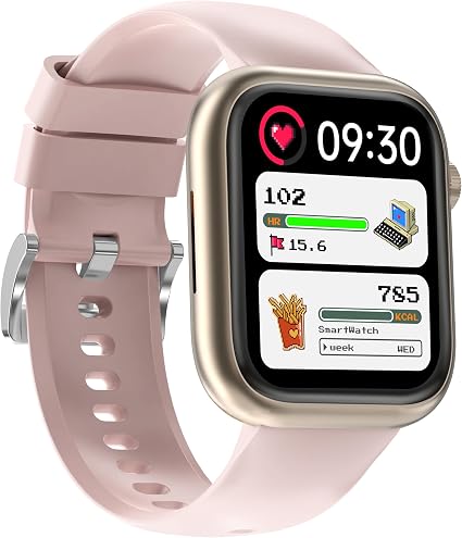 Elegant Rose Smartwatch with Advanced Activity Tracking