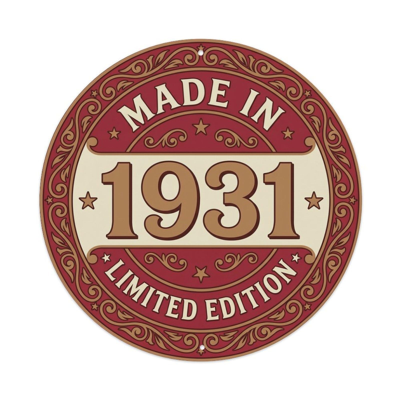 Made In 1931 Limited Edition Metal Tin Sign