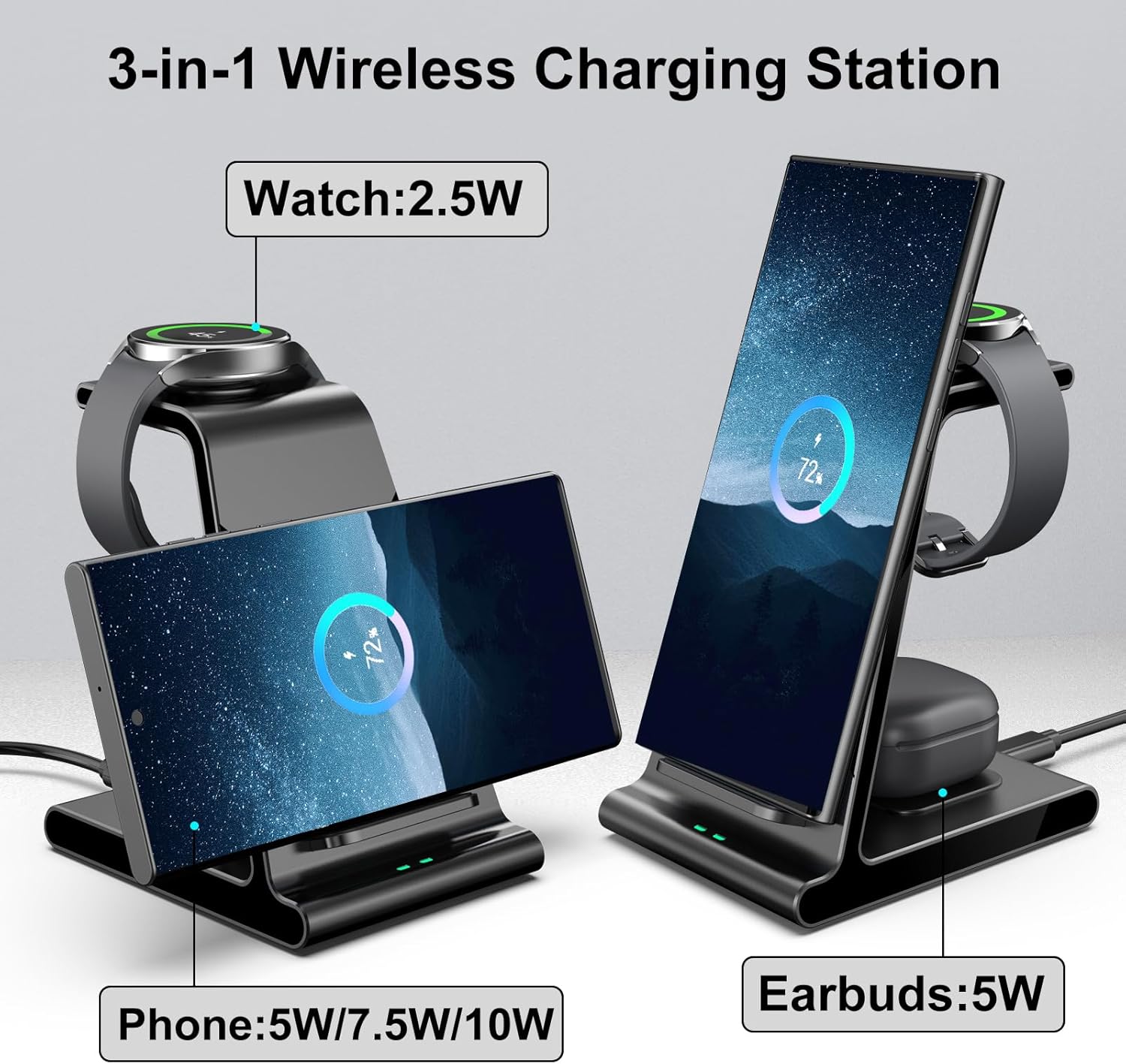 3-in-1 Wireless Charger for Samsung Galaxy S23/S22, Djibouti Ubuy