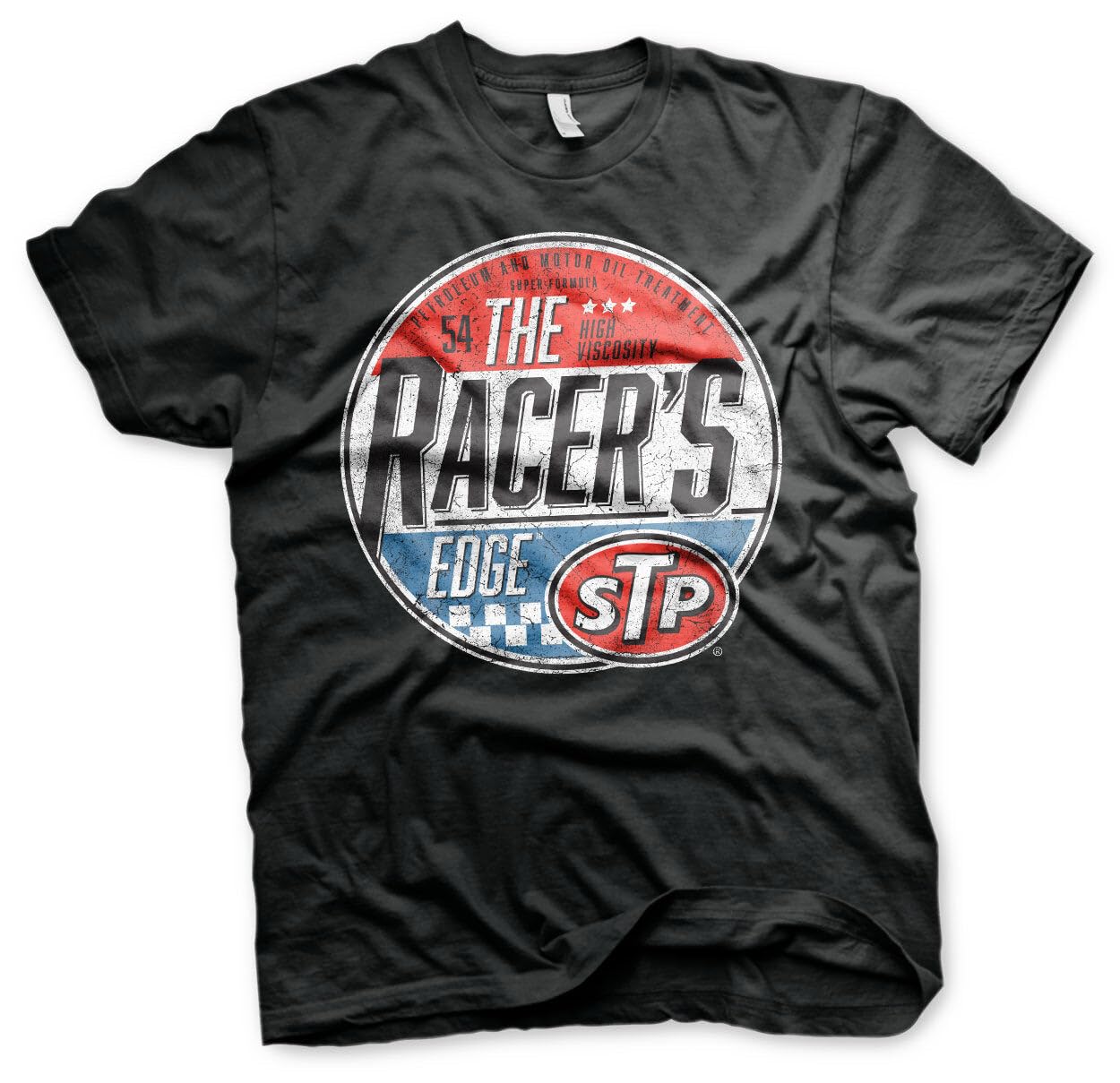 STP Officially Licensed The Racer's Edge Mens T-Shirt (Black), Large