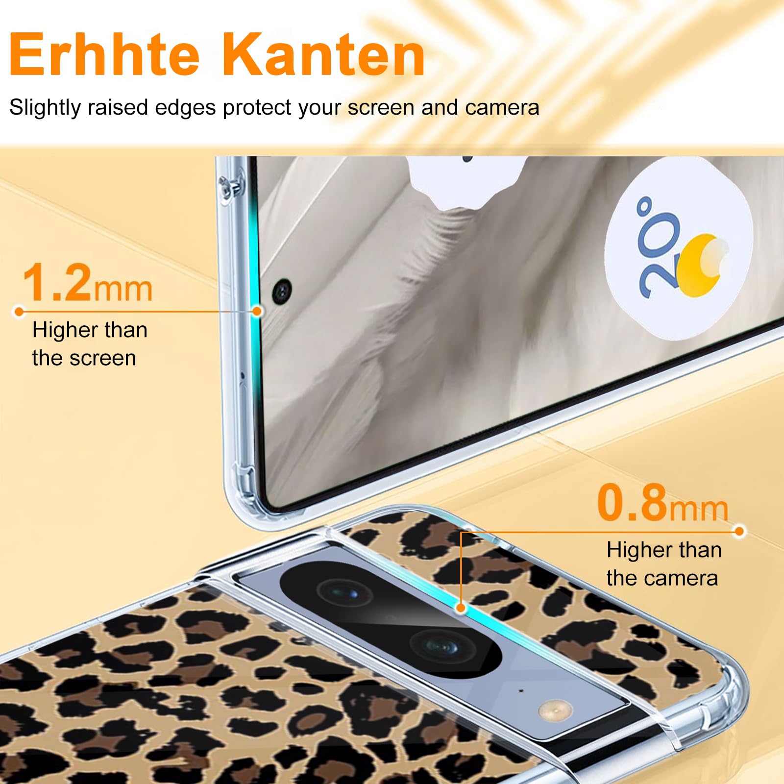 Kiewhay Cover Copatibile con Google Pixel 7 Custodia 6,3'', [Non per