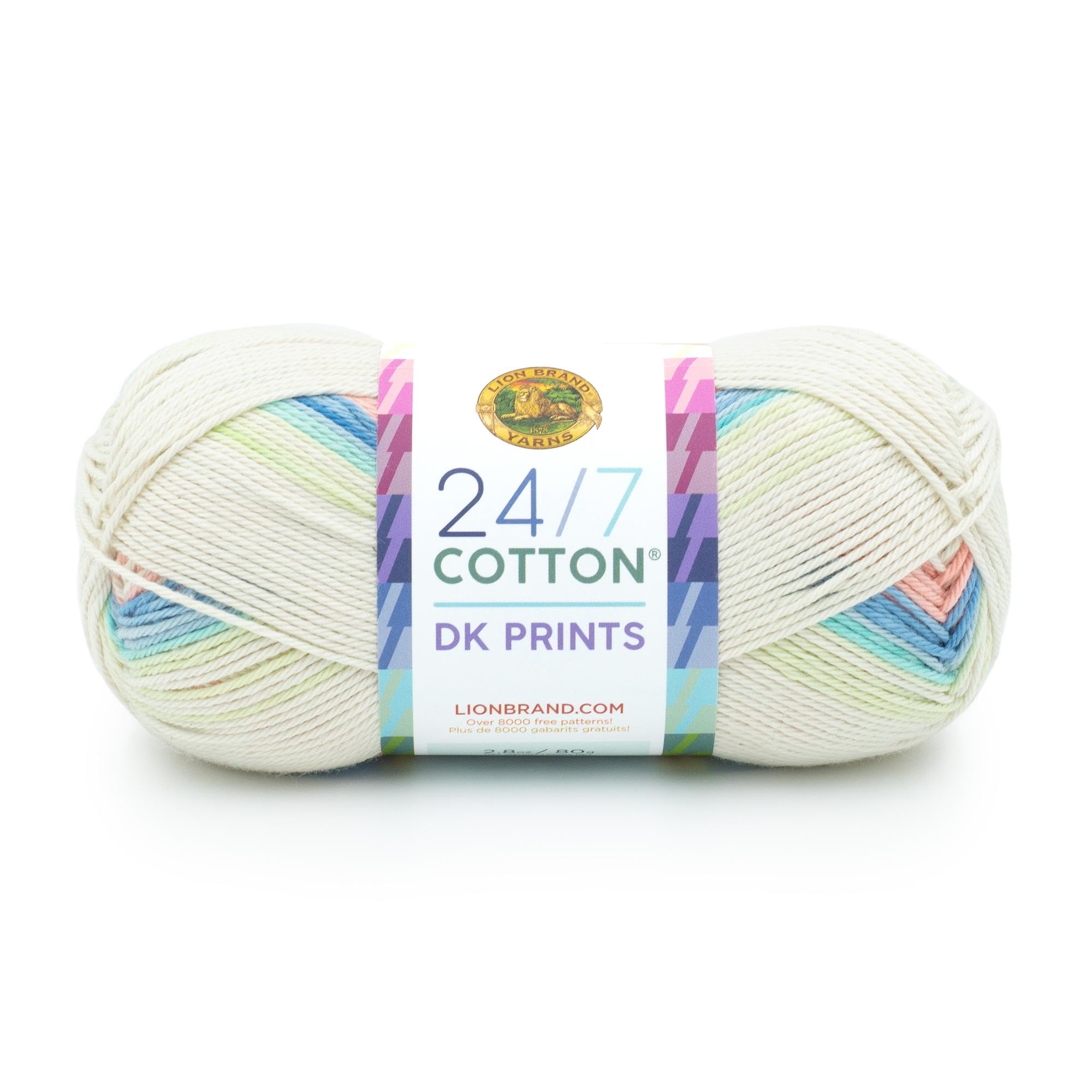 Lion Brand Yarn 24/7 Cotton Dk Yarn, Cool Breeze
