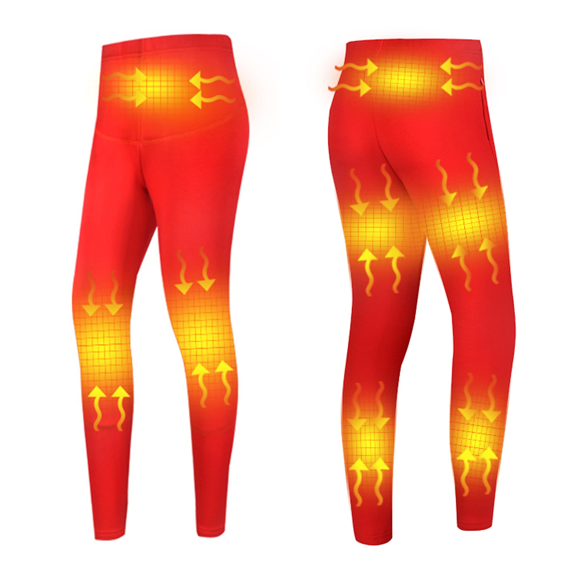 Pantaloni Termici per Donna, Leggings Elettrici Riscaldati con 8 Zone di Riscaldamento, Strato Base per Caccia E Sci