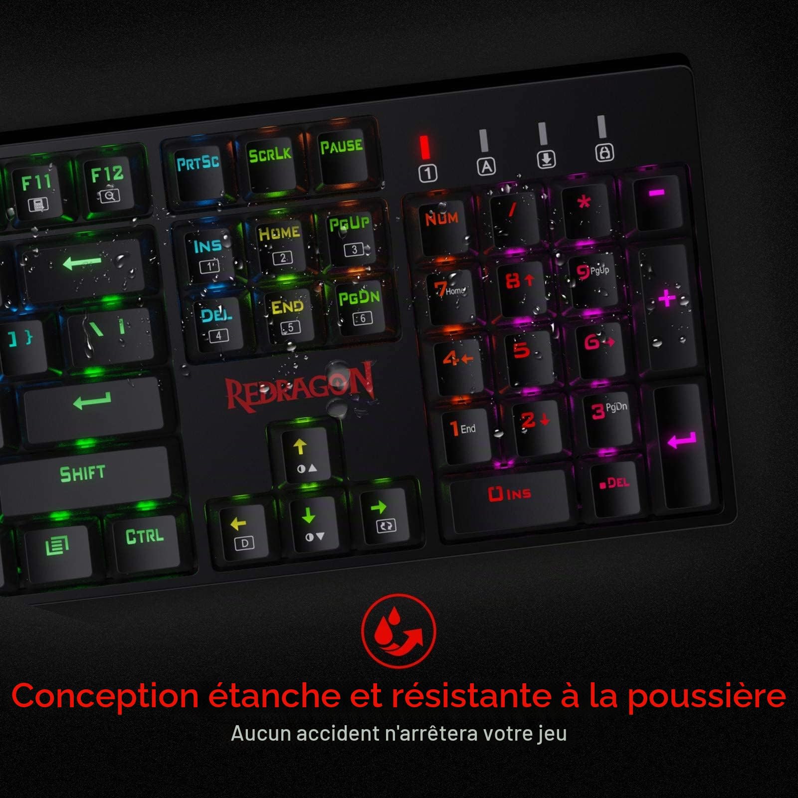 Redragon K582 Clavier Mécanique Filaire RVB 104 Touches US