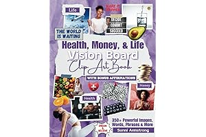 Vision Board Clip Art Book: Enhance Wellness, Finances, and Personal Growth