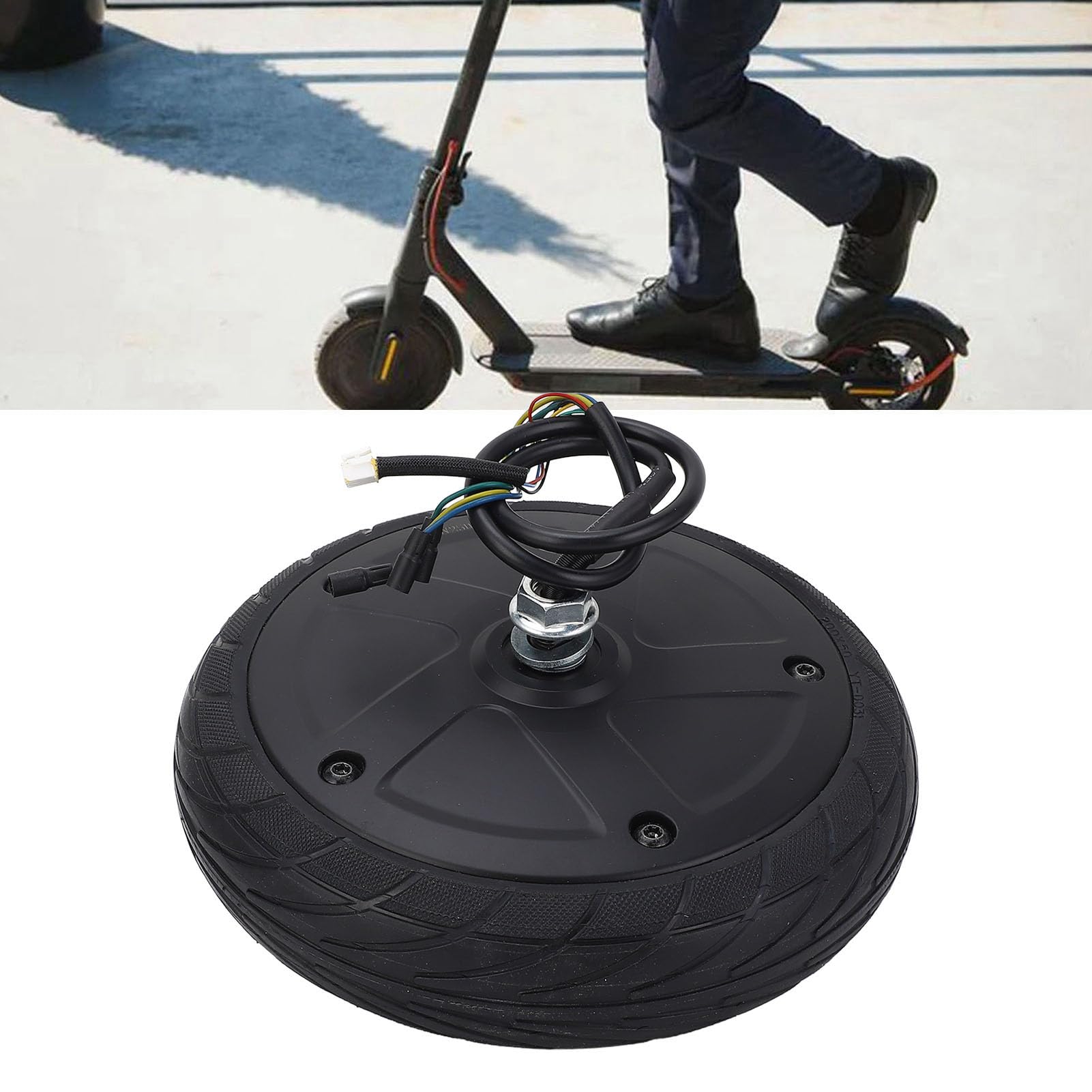 Electric Scooter Wheel Motor, 36V 350W Metal Rubber Front Wheel Drive Motor Brushless Hub Motor Kit for ES1 ES2 ES3 ES4 Series Electric Scooters