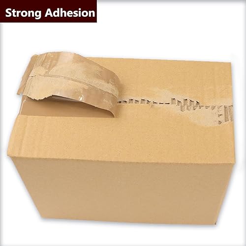 Miniatura 6 de Paquete de 12 cintas de embalaje marrón con dispensador, 2.4 mil, 1.88 pulgadas x 60 yardas, total de 720 yardas, 12 rollos de repuesto de cinta de