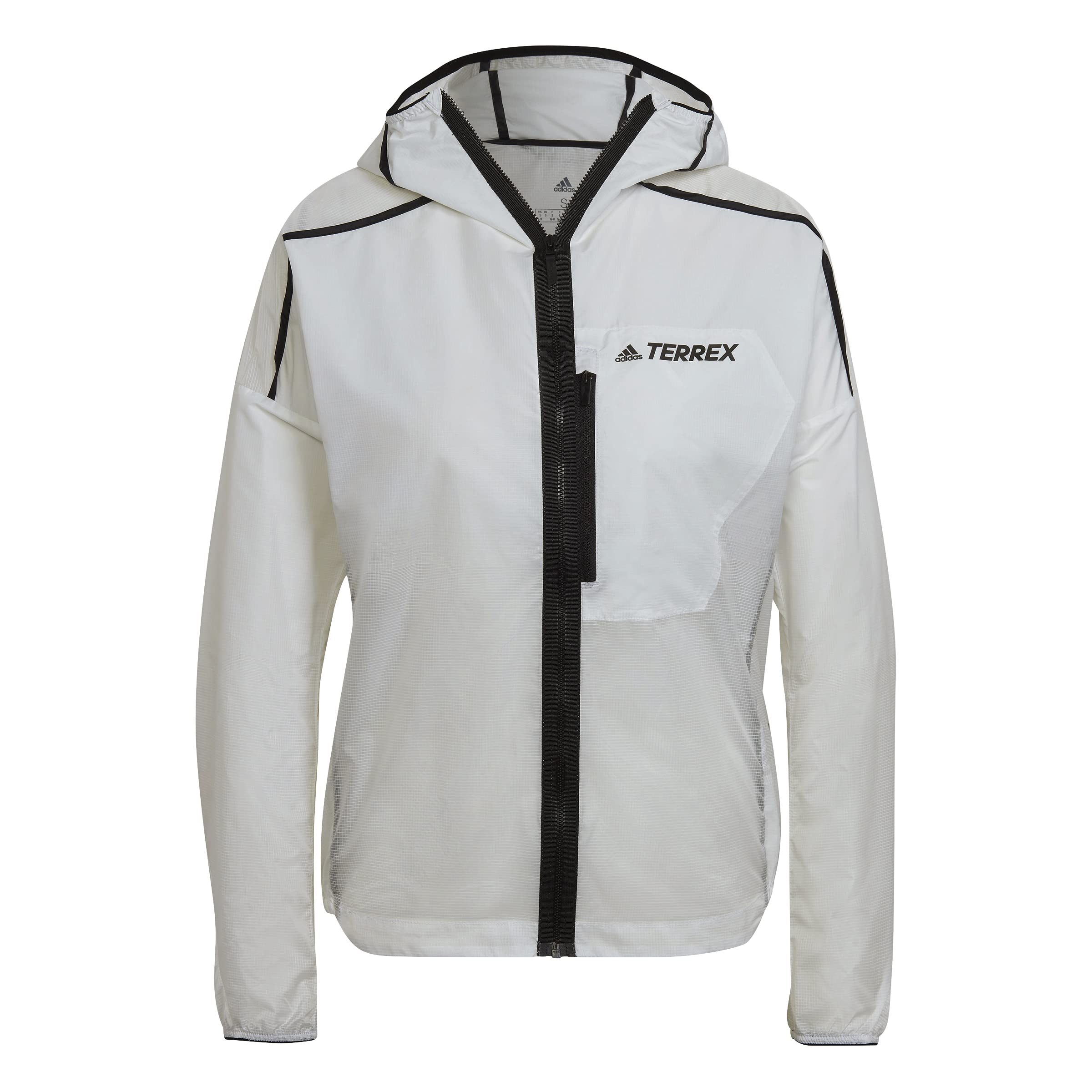 Chaqueta corta viento adidas Agr Ww J impermeable transpirable de running para mujer 8