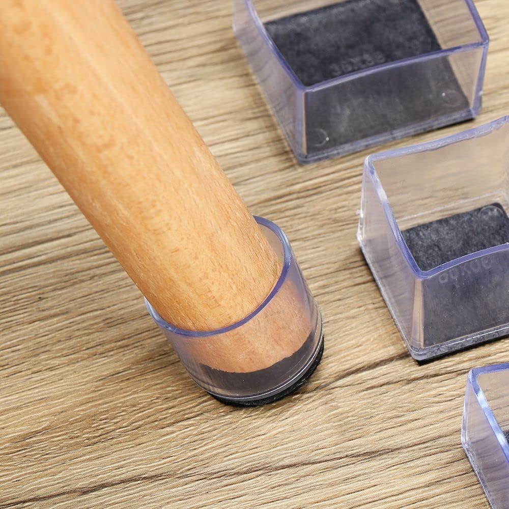 Non-Slip Silicone Furniture Leg ​Caps​ for Chair and Table, Round Bottom Pads(25x50mm-Rectangle)