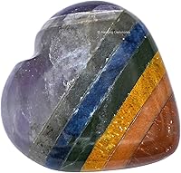 Vista 3 de Amazing Gemstone Piedra de Palma de Corazón de Cristal de Chakra - Piedra de Masaje de Bolsillo para Preocupación para Equilibrio Natural de Chakras