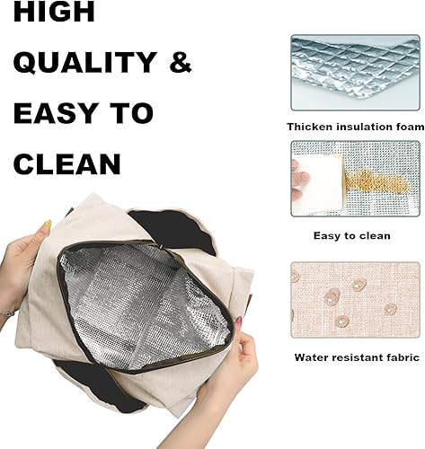 Miniatura 4 de Joymee - Lonchera para mujer con aislamiento térmico, lonchera reutilizable a prueba de fugas, grande y espaciosa, para mujeres, hombres y adultos,