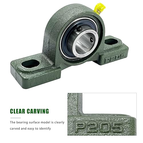 Miniatura 80 de 4 unidades UCP205-16 Cojinetes de bloque de almohada de 1 pulgada de eje de hierro fundido p205 rodamientos con 1 pulgada de diámetro montado bloque