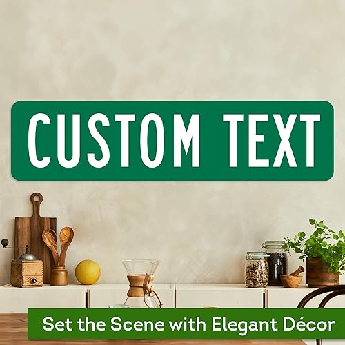 Vista 26 de My Sign Center - Letrero de calle personalizado, 8 colores, opción reflectante, montaje de 4 x 18 pulgadas, grueso libre de óxido, fabricado