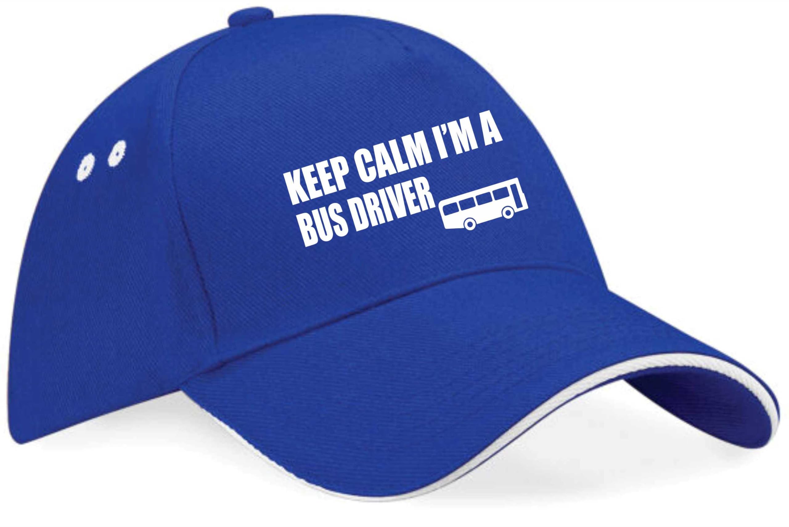 Print4U Keep Calm I'm Bus Driver Baseball Cap Funny Birthday Gift Men & Ladies Blue