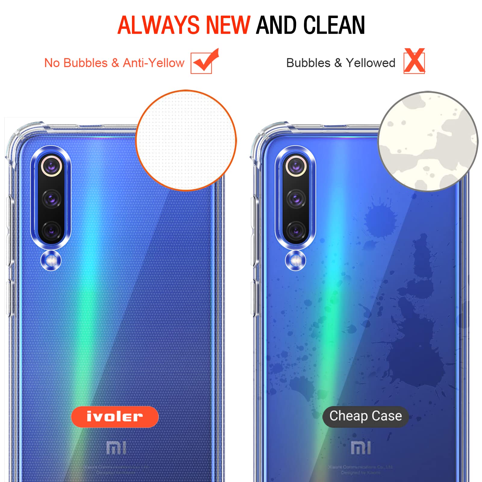 ivoler Coque pour Xiaomi Mi A1 avec 3 Pièces Protection Écran