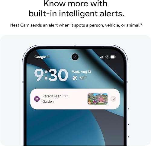 Miniatura 7 de Google Nest Cam Outdoor (cableada, 2. generación) - Cámara de seguridad con video 2K y Géminis, visión nocturna, audio bidireccional - Funciona con