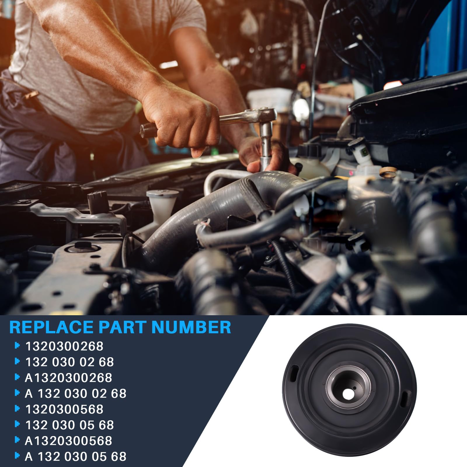 Puleggia per albero a gomiti, puleggia albero a gomiti per albero a camme, ingranaggio albero a camme, ricambio per Fortwo II Coupe Convertible 451 2007 – ... numero parte 1320300568