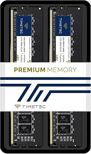 Miniatura 5 de Timetec Kit de 32 GB (2 x 16 GB) DDR4 2666 MHz PC4-21300 sin ECC sin búfer 1.2V CL19 2Rx8 de doble rango 288 pines UDIMM de memoria de escritorio