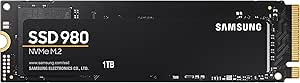 SAMSUNG 980 SSD 1TB PCle 3.0x4, NVMe M.2 2280, Internal Solid State Drive, Storage for PC, Laptops, Gaming and More, HMB Technology, Intelligent Turbowrite, Speeds of up-to 3,500MB/s, MZ-V8V1T0B/AM