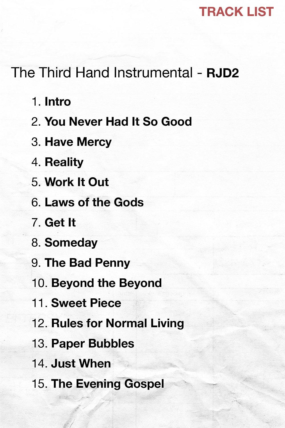 Third Hand: Instrumental