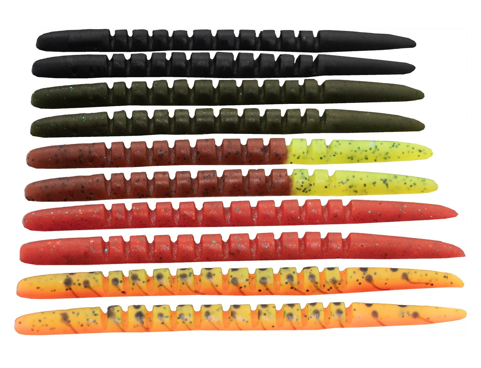 'Delong Lures - Fishing Lures, 6'' pre rigged Weedless Worm Baits, Anise Scented Animated Lures, weedless bass fishing lures for Freshwater & Saltwater, durable fishing gear'