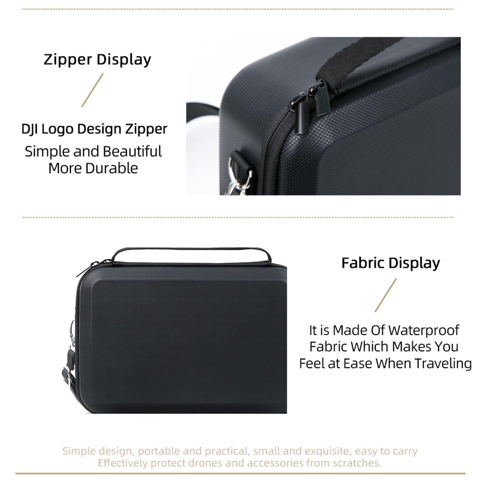 Torba do przechowywania PU do DJI Lito X1/Lito1, przenośna torba na ramię, torba podróżna z kieszenią siatkową do DJI Lito X1/Lito1 Drone Fly More Combo, pilot RC 2, akcesoria akumulatorowe, Czarny