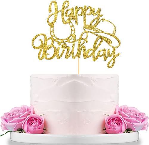WeBenison Decoración para pastel de feliz cumpleaños con temática occidental, fiesta de cumpleaños mexicana, decoración de fiesta de cumpleaños de