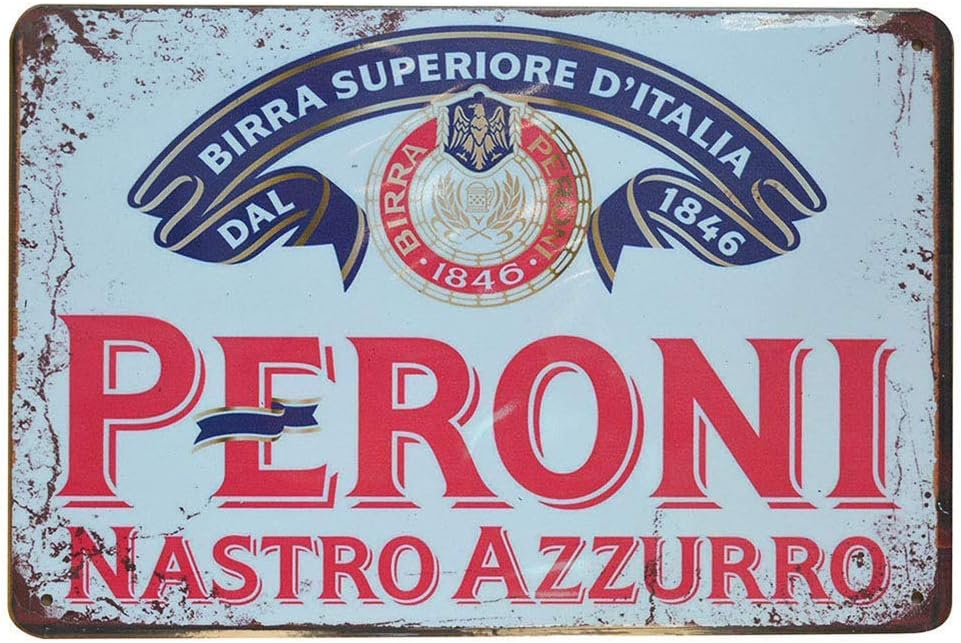 None Brand Peroni Nastro Azzurro Vintage Retro Tin Sign Wall Decor Metal Poster Bar Plaque Iron Painting Star-shaped Yard Pub Home Tavern Shop