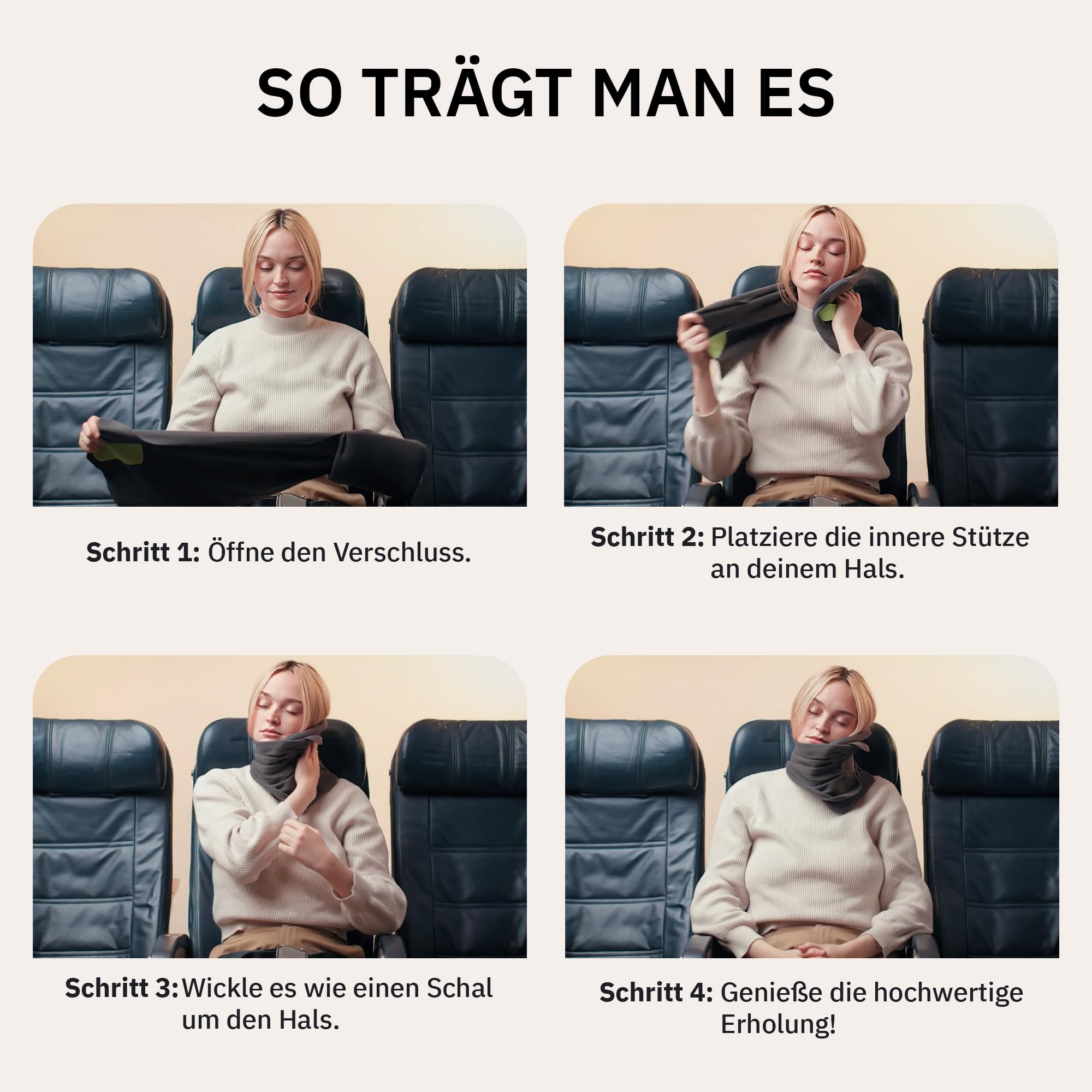 trtl Travel Pillow Grau | Nackenkissen für Flugzeug & Auto | Ergonomisches Reisekissen | Einzigartiges Stützsystem | Waschmaschinenfest