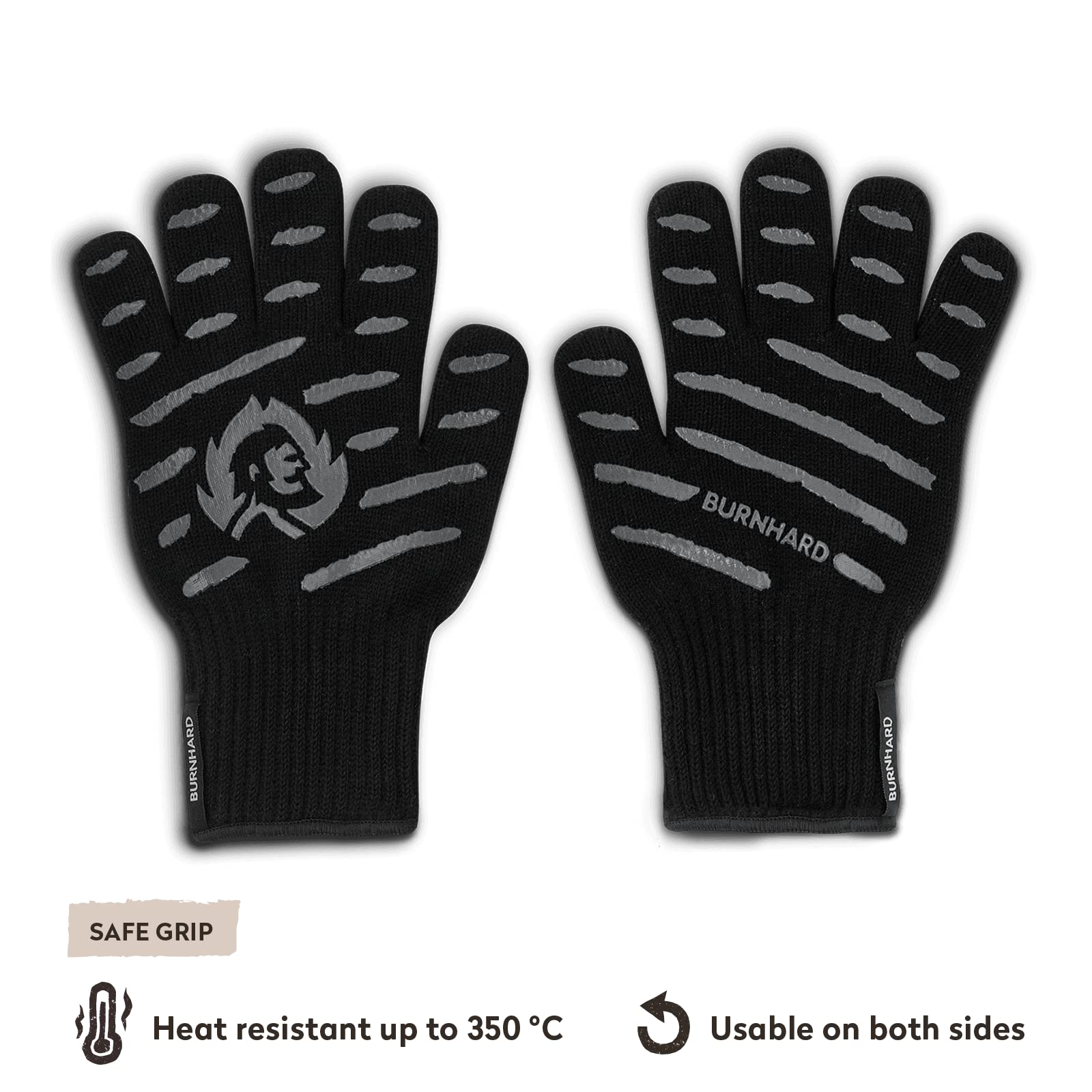 BURNHARD® Aramid Grillhandschuhe, hitzebeständige Ofenhandschuhe