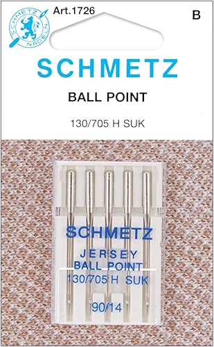 Euro-Notions 1726 agujas de máquina de punto de bola, paquete de 5