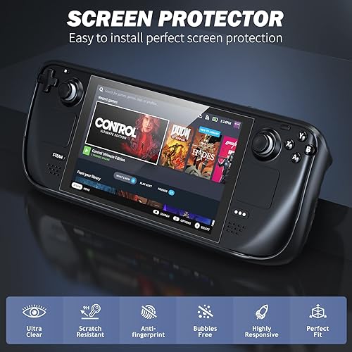 Miniatura 4 de Steam Deck Case,21 in 1Steam Deck Accessories Set with TPU Protective Cover Case,Adjustable Stand Dock and 2 HD Tempered Glass Screen Protector,90