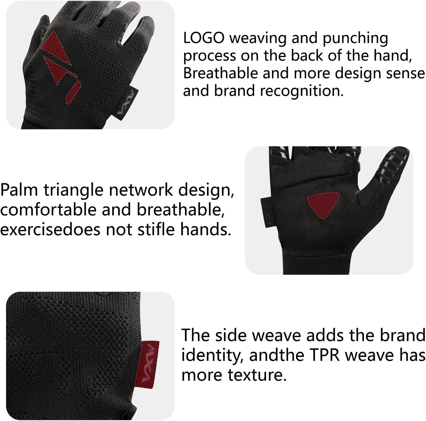 VXW Flying Disc Wear Resistant Full Finger Outdoor Training Gloves Breathable Non-Slip Fitness Riding Gloves MTB Cycling Gloves