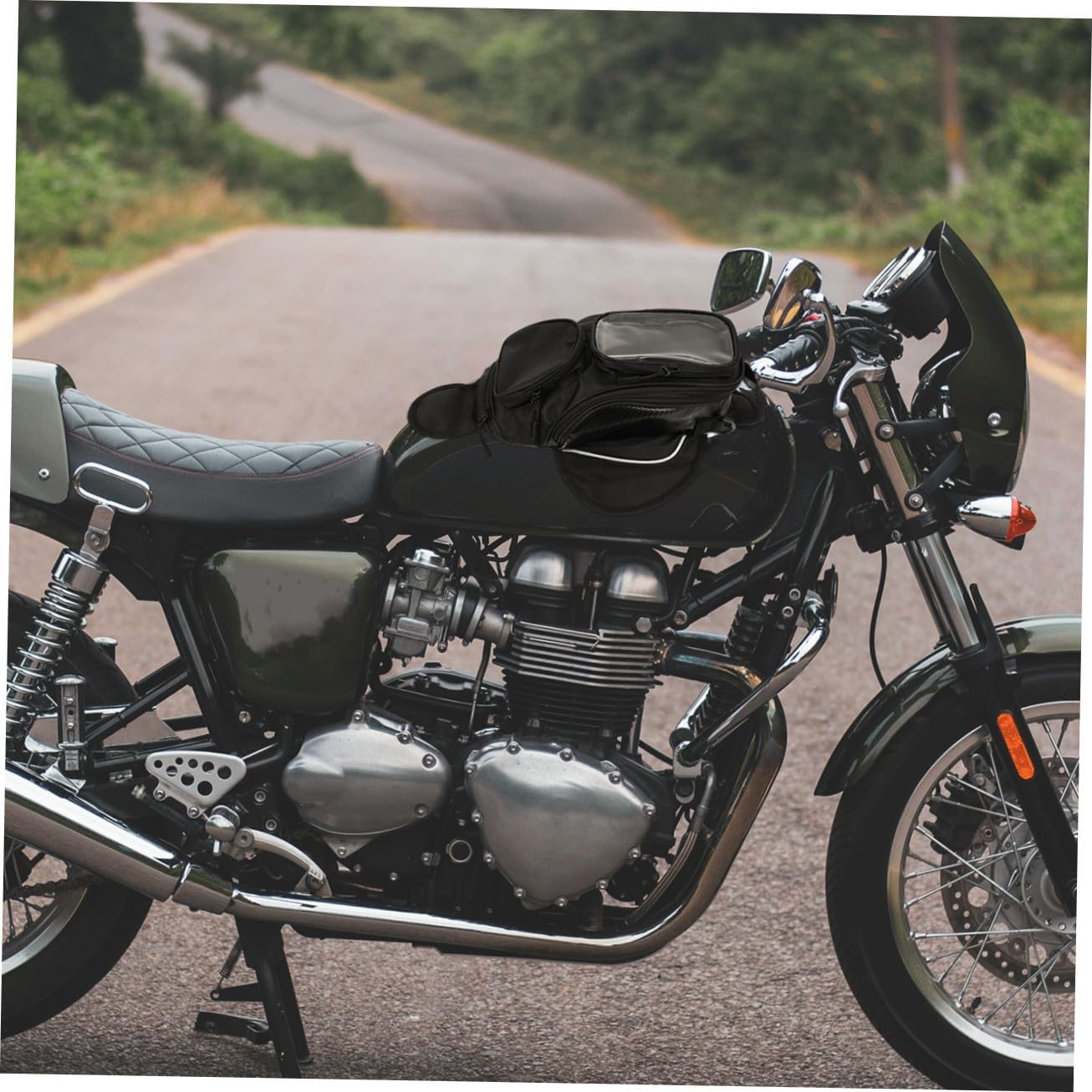 Motorcycle Fuel Tank Bag Large Capacity Waterproof Magnetic Motorbike Supplies Pouch for Outdoor Riding