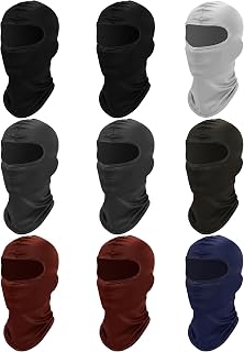Zhanmai 9 Pcs Ski Mask for Men Women UVSun Protection Face Mask Windproof Breathable Full Cover Balaclava for Outdoor