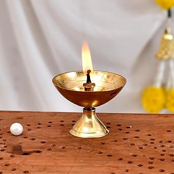 Brass Diya Diwali Decoration Items for Home d?cor Gift Deepak Oil Lamp for Diwali Decoration Item, Daily Puja & Other Religious Rituals | Home D?cor | Deepak for Home, Office & Temples | Festive Gifts