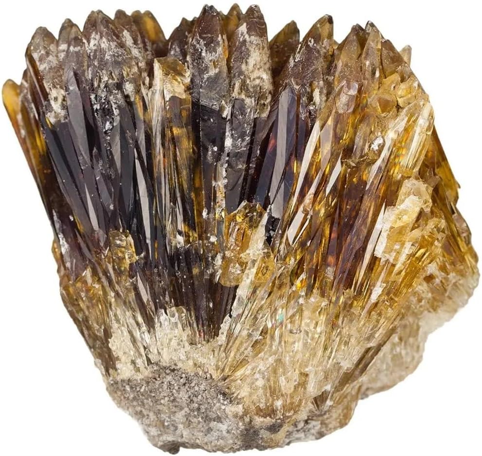 Stone Raw Amber Calcite Crystal Cluster Geode Stone Gemstone for Home Decoration(301-350g)