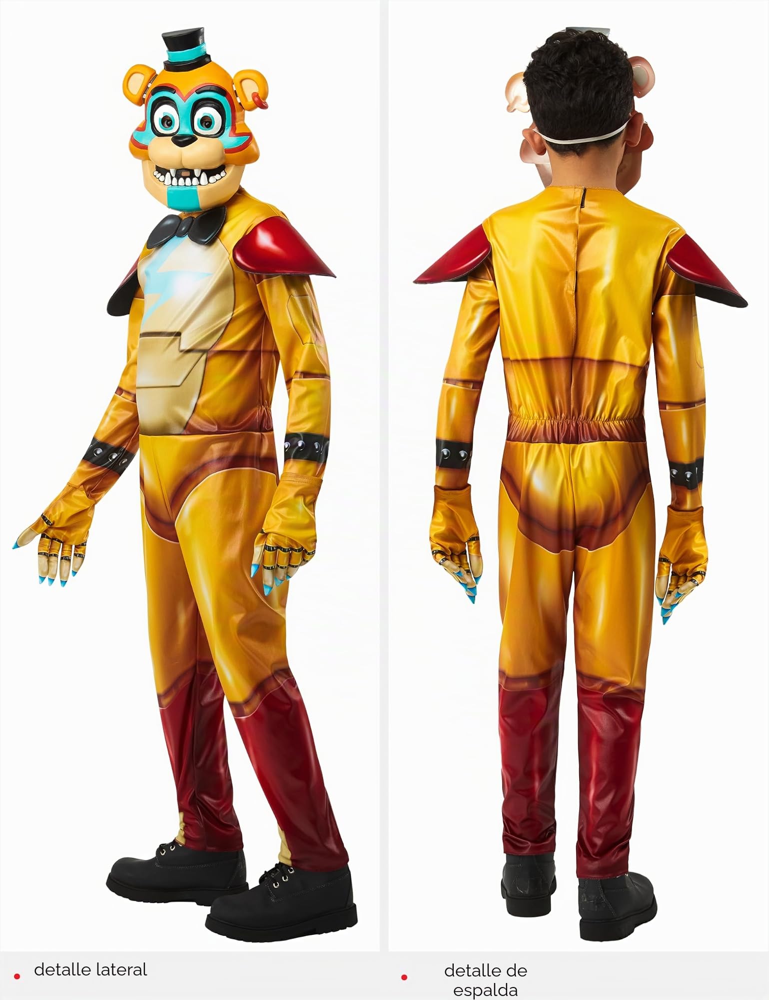 Rubies Disfraz Glamrock para niños y niñas, Mono con guantes y máscara, Oficial Five Nights at Freddy's para Halloween, Navidad, Cumpleaños y Fiestas