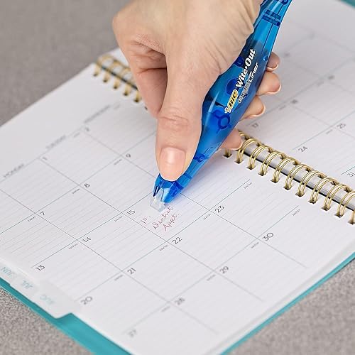 Vista 5 de Corrector de lapicera con línea exacta BIC White-Out, no recargable, de 15 in x 236 in (WOELP11), Blanco paquete de de 1